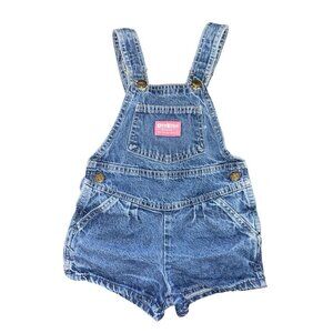 Vintage Oshkosh Girls Short Overall Blue Union Label Made in USA Size 4